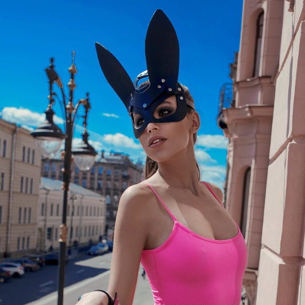"Bunny" Läder Mask