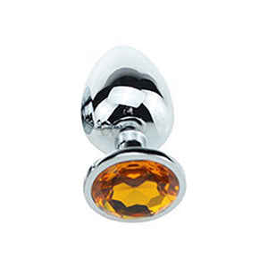 Stål Butt-Plug Med "Diamant" (Olika färger)